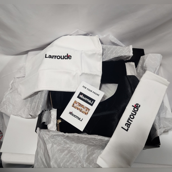 Larroude Women's Dolly Stretch Velvet Platform High Heel Boots 8.5 New $350 - Picture 10 of 12